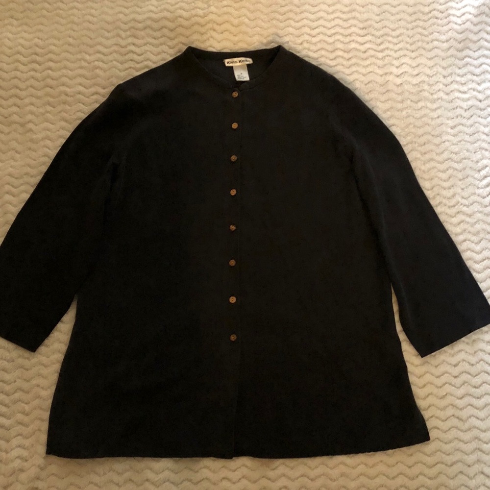 🌹KRISS KROSS LONG SLEEVE 💯 SILK BLOUSE 🌹